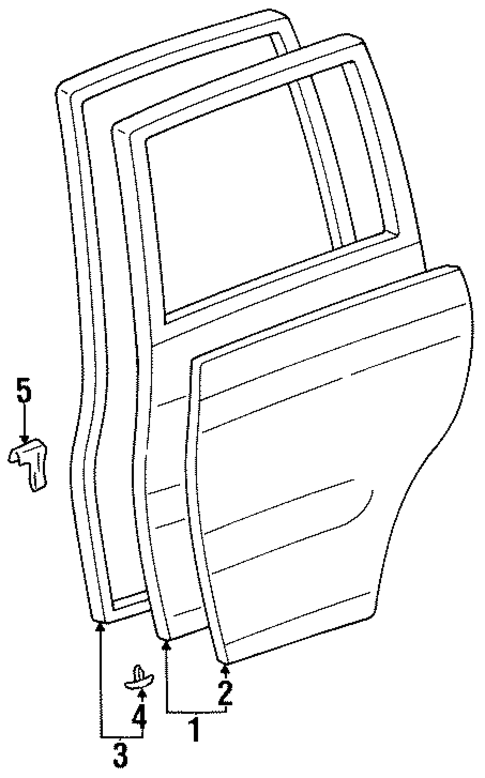 Door & Components for 1996 Lexus LX450 #0