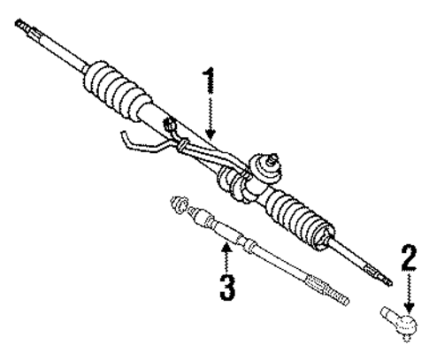 Steering Gear & Linkage for 1991 Ford Escort #2