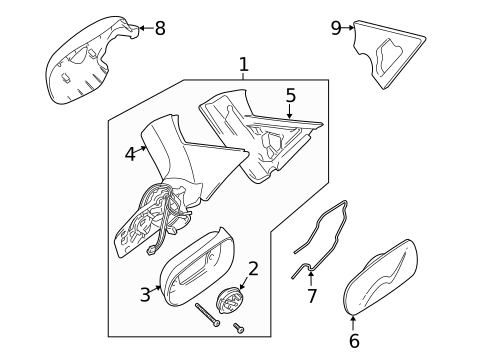 Mirrors for 2007 Saab 9-3 #1
