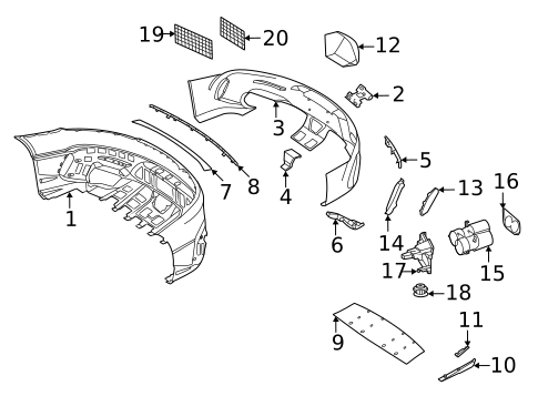 Bumper & Components - Rear for 2021 Mercedes-Benz AMG GT Black Series #0