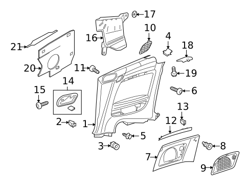 Interior Trim - Quarter Panels for 2013 Audi RS5 #0