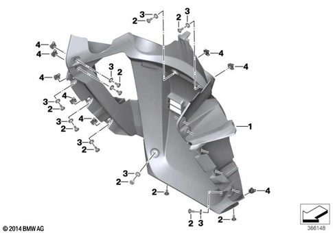 Motorcycle Trim Section, Windshield for 2016 BMW-Motorrad C evolution #16