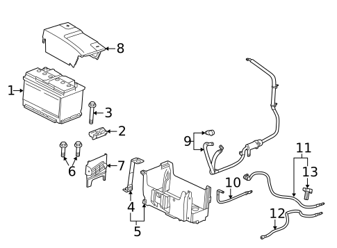 Battery for 2017 Cadillac XTS #0