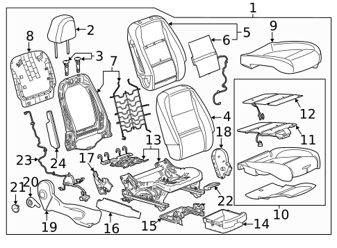 Passenger Seat Components for 2018 Chevrolet Trax #0
