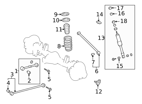 Rear Suspension for 2000 Toyota Land Cruiser #1