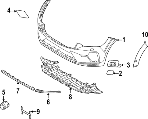 Bumper & Components - Front for 2022 Volvo XC60 #0