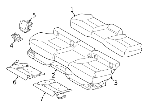 Rear Seat Components for 2018 Volvo V90 #4