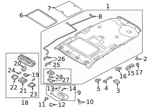 Interior Trim - Roof for 2015 Mitsubishi Outlander #0