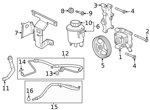 Pump & Hoses for 2015 Jaguar XF #0