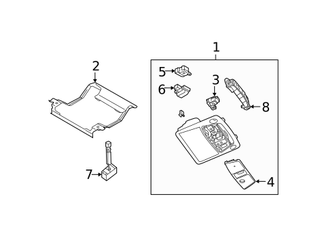 Overhead Console for 2022 INFINITI QX80 #0