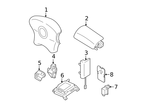 Air Bag Components for 2004 Subaru Impreza #0