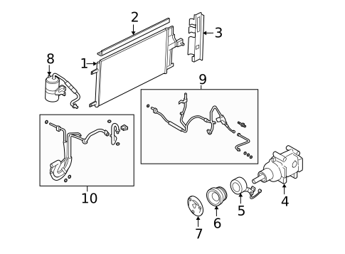 A/C Clutch & Compressor for 2005 Ford Escape #1