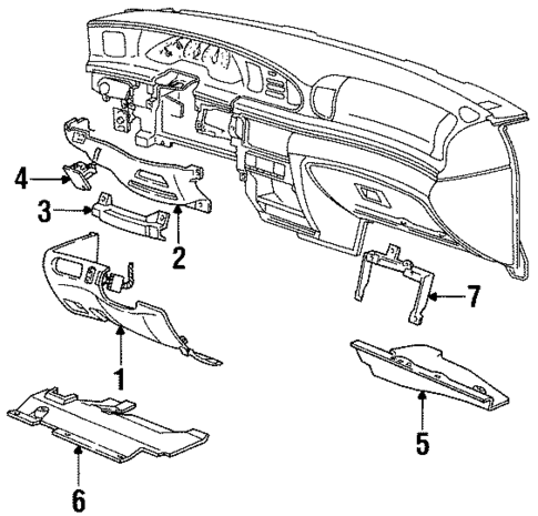 Instrument Panel for 1997 Lincoln Continental #2