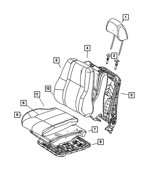 Front Seats - First Row for 2008 Jeep Grand Cherokee #4