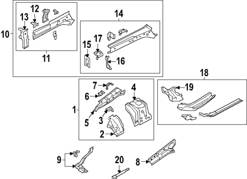 Structural Components & Rails for 2025 Subaru Impreza #0