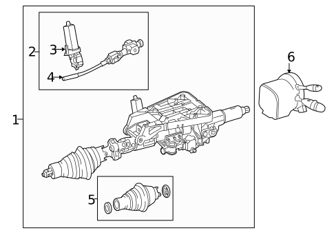 Steering Column Components for 2005 Mercedes-Benz SLK 55 AMG® #1
