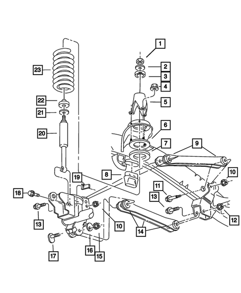 Front Suspension, Strut and Cradle for 2012 Ram 3500 #0