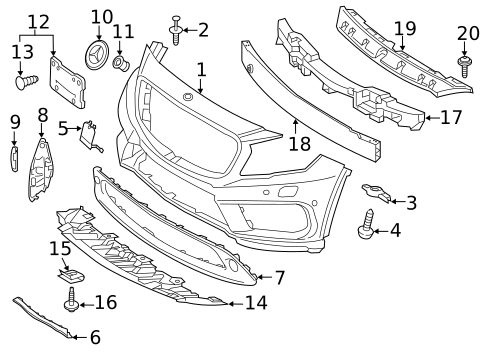 Bumper & Components - Front for 2016 Mercedes-Benz CLS400 #4