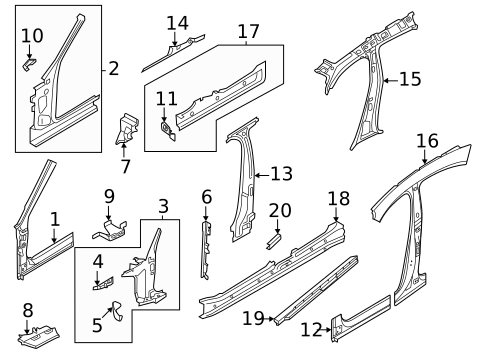 Center Pillar & Rocker for 2023 Porsche Taycan #1