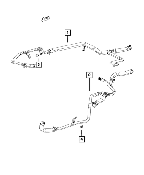 Air Conditioner and Heater Plumbing for 2011 Dodge Charger #1