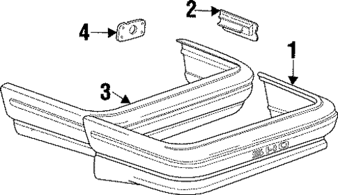 Bumper & Components - Rear for 1991 Ford Taurus #0