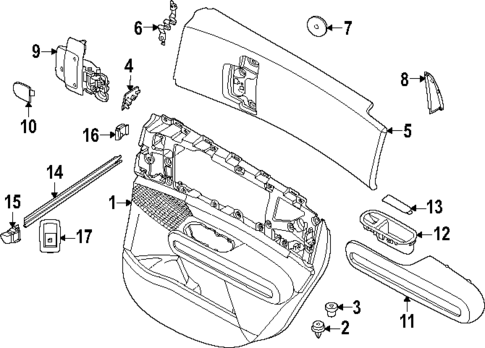 Interior Trim - Rear Door for 2025 Mini Countryman #0
