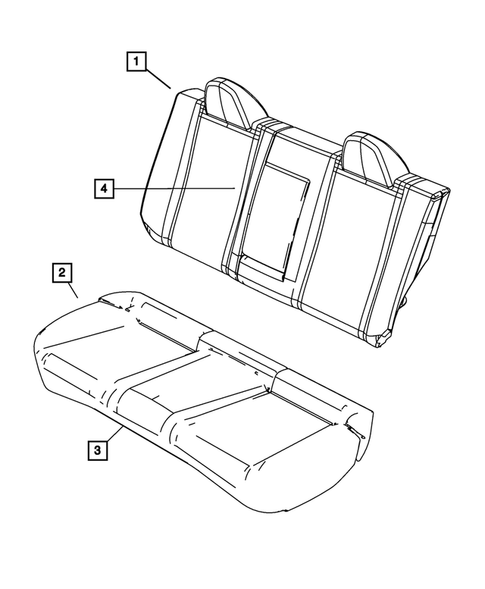 Rear Seats - Second Row for 2009 Chrysler Sebring #6