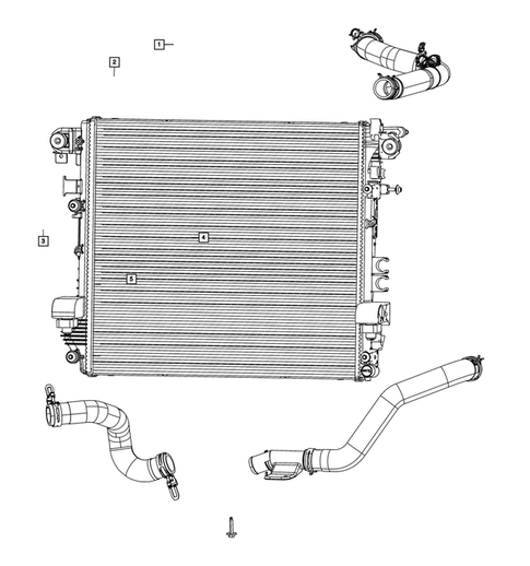 Radiator and Related Parts; Charge Air Cooler for 2020 Jeep Wrangler #8