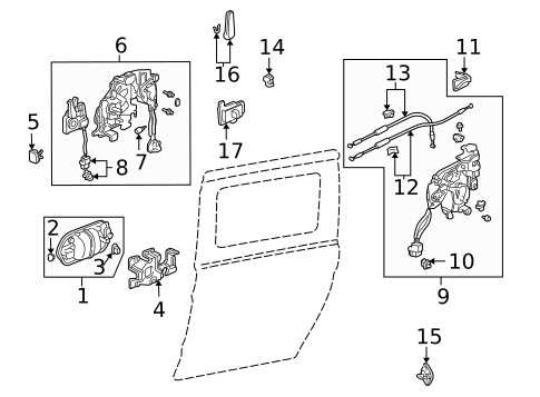 Lock & Hardware for 1999 Honda Odyssey #1