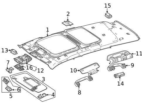 Interior Trim - Roof for 2021 Mercedes-Benz GLB35 AMG #1