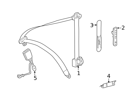 Seat Belt for 2005 Mercedes-Benz G55 AMG #1