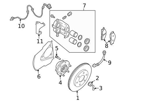 Front Brakes for 2023 Nissan Frontier #1