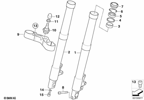Telescopic Forks, Telelever for 2004 BMW-Motorrad R 1200 GS #1