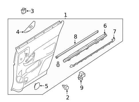 Interior Trim - Side Door for 2012 Nissan Quest #0