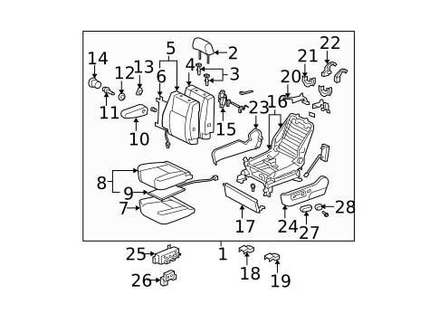 Front Seat Components for 2005 Toyota Sequoia #0