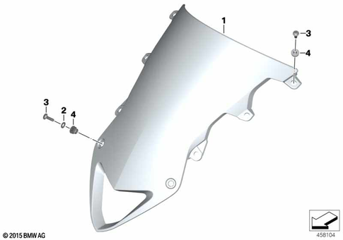 Motorcycle Trim Section, Windshield for 2010 BMW-Motorrad S 1000 RR #10