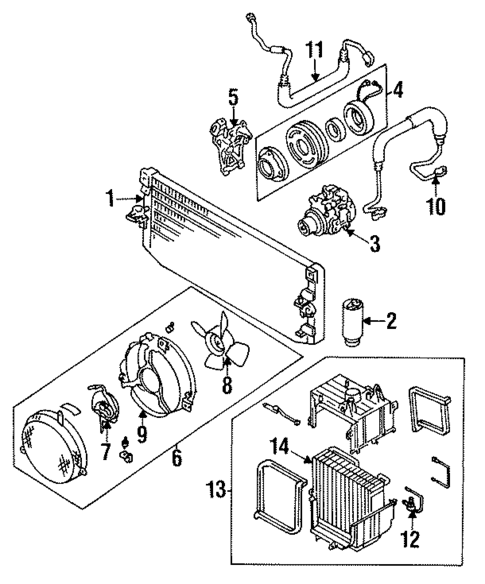 Condenser, Compressor & Lines for 1988 Toyota Corolla #0