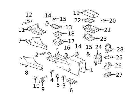Console for 2009 Saturn Aura #1