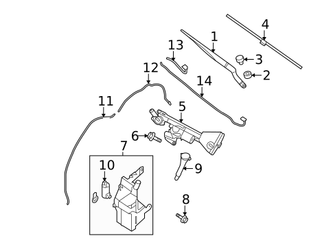 Wiper & Washer Components for 2018 Nissan TITAN XD #1