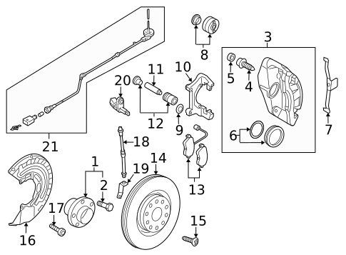 Front Brakes for 2011 Volkswagen GTI #1