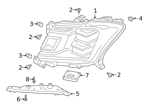 Headlamp Components for 2018 Ford Expedition #0