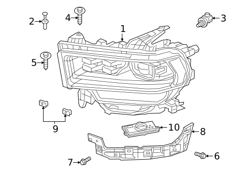 Headlamp Components for 2021 Ram 2500 #1