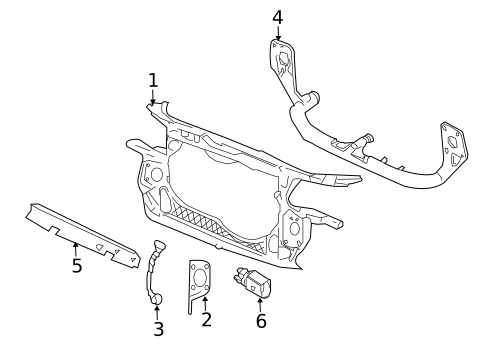 Radiator Support for 2003 Audi A4 #0