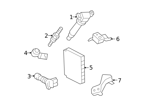 Ignition System for 2013 Toyota Highlander #0
