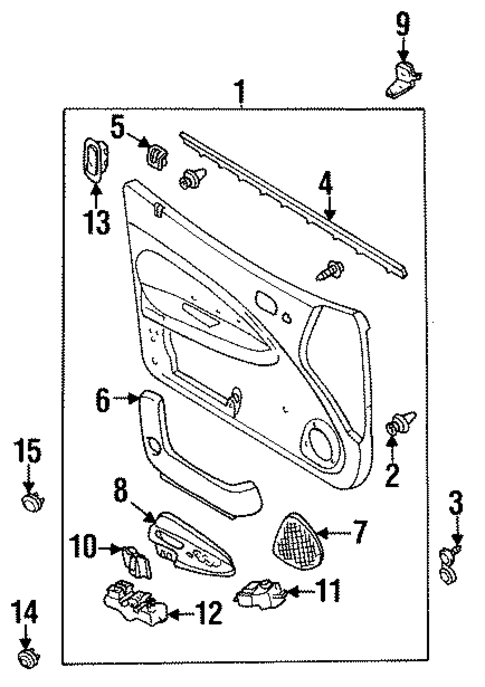 Front Door for 1996 Mazda Protege #1