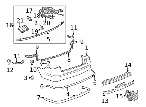 Bumper & Components - Rear for 2007 Saab 9-3 #2