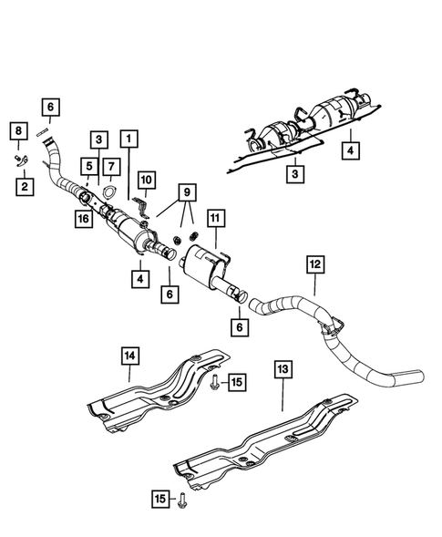 Exhaust System for 2009 Dodge Ram 3500 #1
