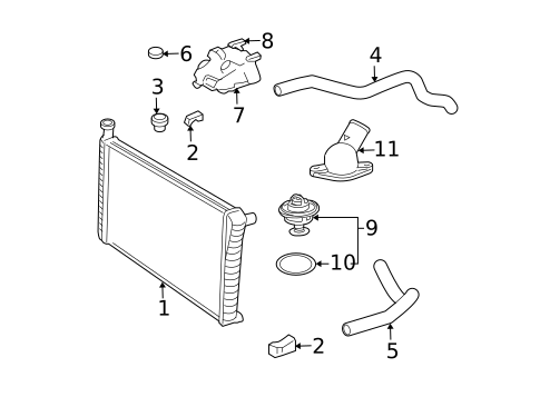 Radiator & Components for 2008 Chevrolet Express 1500 #0