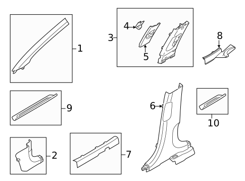 Interior Trim - Pillars for 2022 Kia Seltos #0