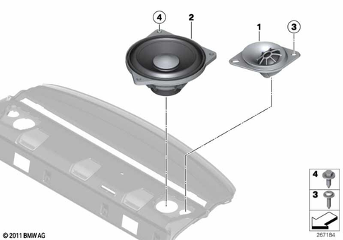 Single Parts Loudspeaker for 2019 BMW M340i #4